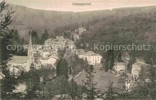 Schlangenbad Taunus Kirche Panorama Kat. Schlangenbad