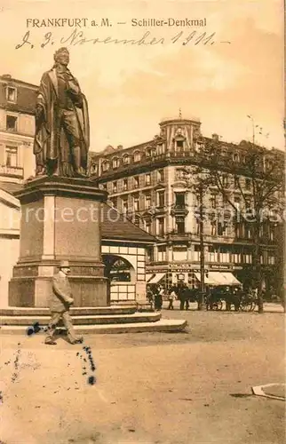 Frankfurt Main Schiller Denkmal Kat. Frankfurt am Main