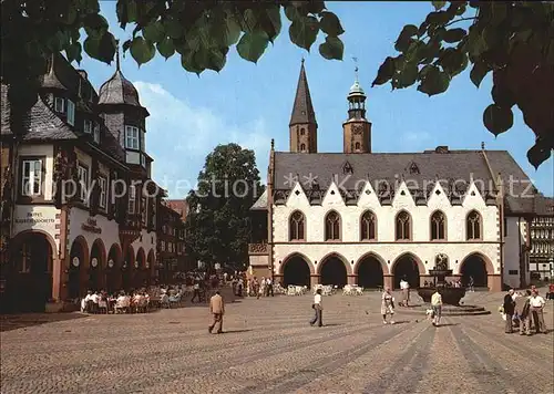 Goslar Marktplatz mit Kaiser Worth und Rathaus Kat. Goslar