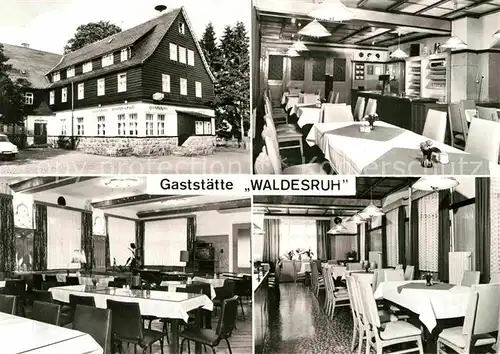 Oelsnitz Erzgebirge Restaurant Waldesruh Kat. Oelsnitz Erzgebirge