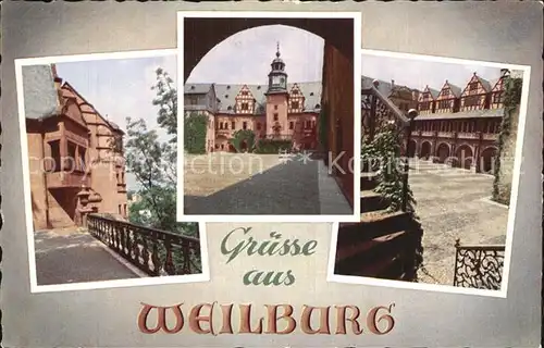 Weilburg Schlosshof Arkaden Kat. Weilburg Lahn