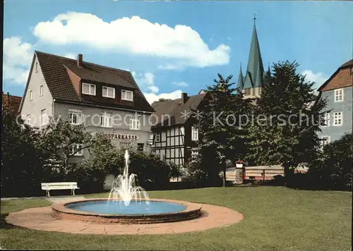 Bodenfelde Sommerfrische Reiherbachplatz Springbrunnen Kat. Bodenfelde