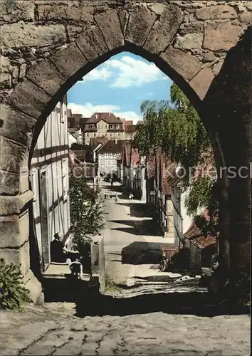 Grebenstein Blick durch das Burgtor Festungsstadt Kat. Grebenstein