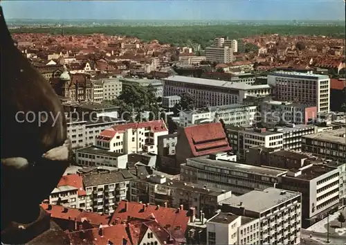 Hannover Blick vom Rathausturm Georgsplatz und Umgebung Kat. Hannover