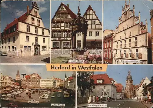 Herford Fruehherrenhaus Geburtshaus von Otto von Weddigen Markt Poeppelmann Haus Kirche Kat. Herford