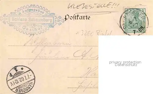 Schaumburg Rinteln Wesergebirge Glockenturm Kat. Rinteln