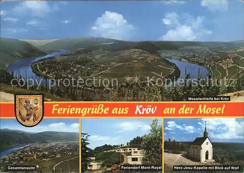 Kroev Mosel Moselschleife Feriendorf Mont Royal Herz Jesu Kapelle Kat. Kroev