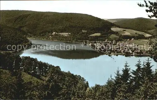 Herzhausen Edersee Panorama Kat. Edertal