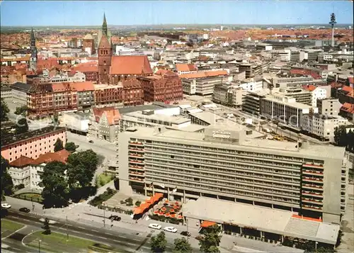 Hannover Blick vom Rathausturm Stadtzentrum Hotel Intercontinental Marktkirche Kat. Hannover