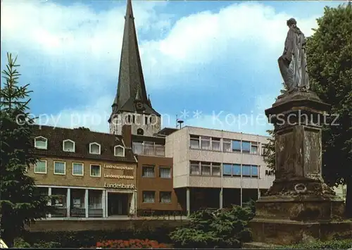 Schoeppenstedt Markt Denkmal Statue Kirchturm Eulenspiegelstadt Kat. Schoeppenstedt