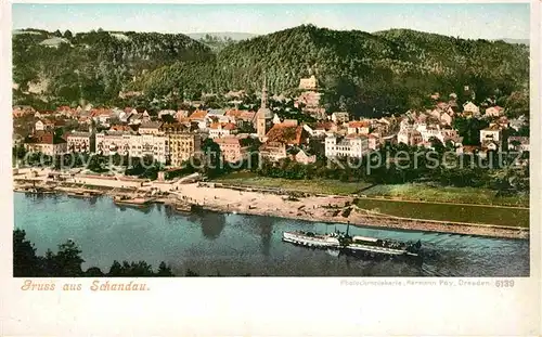 Schandau Bad Luftaufnahme Kat. Bad Schandau