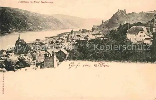 Oberwesel Rhein Burg Schoenburg Kat. Oberwesel am Rhein
