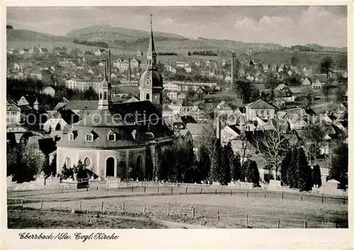 Ebersbach Sachsen Ev Kirche Panorama Kat. Ebersbach Sachsen