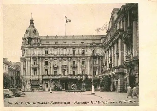 Wiesbaden Nassauer Hof Waffenstillstands Kommission 1940 Kat. Wiesbaden