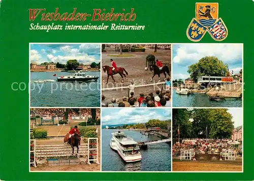 Biebrich Wiesbaden Reitturniere Rhein Schiffe 