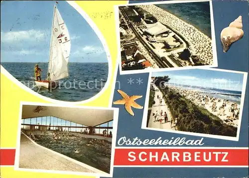 Scharbeutz Ostseebad Meerwasserbad Strand Fliegeraufnahme  Kat. Scharbeutz