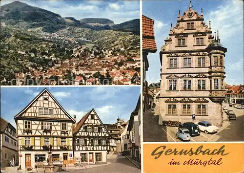 Gernsbach Altes Rathaus Hofstaette Gesamtansicht  Kat. Gernsbach