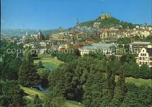 Marburg Lahn Gesamtansicht mit Schloss  Kat. Marburg