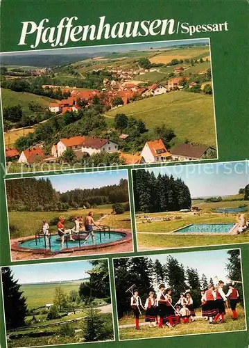 Pfaffenhausen Spessart Panorama Schwimmbad Kneippbad Tanzgruppe Kat. Jossgrund