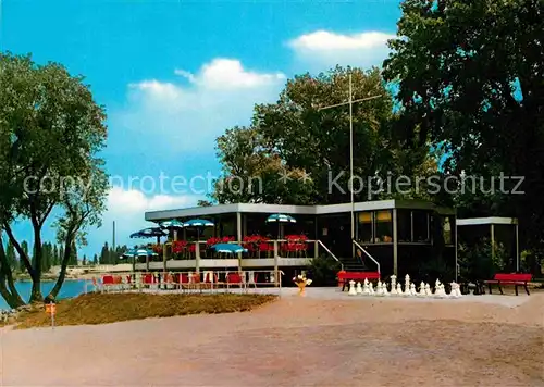 Schierstein Insel Cafe Terrasse Kat. Wiesbaden