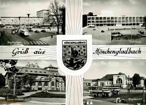 Moenchengladbach Haus Westland Stadttheater Kaiser Friedrich Halle Hauptbahnhof Kat. Moenchengladbach