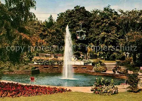 Saarbruecken Deutsch Franzoesischer Garten Deutschmuehlental Fontaene Sessellift Kat. Saarbruecken