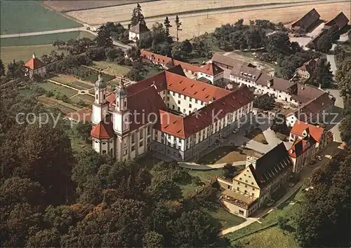 Allmannshofen Fliegeraufnahme Kloster Holzen Kat. Allmannshofen