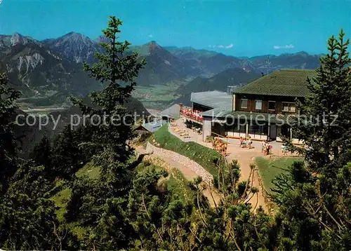 Tegelberg Bergstation Tegelbergbahn Panorama Gaststaette Hochgebirge Kat. Schwangau