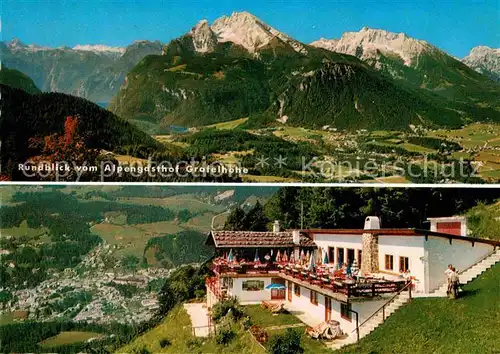 Berchtesgaden Alpengasthaus Terrassencafe Grafelhoehe Obersalzberg Kat. Berchtesgaden