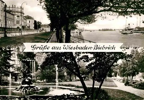 Biebrich Wiesbaden Schloss Rheinufer Friedensanlage
