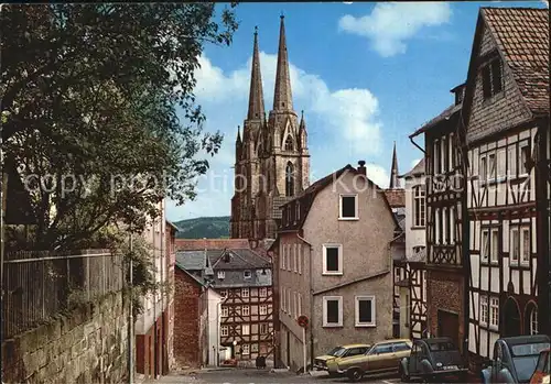 Marburg Lahn Roter Graben Elisabethkirche  Kat. Marburg