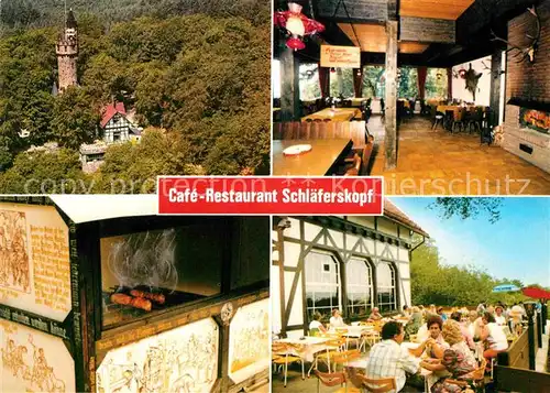 Wiesbaden Cafe Restaurant Schlaeferskopf Terrasse Kat. Wiesbaden