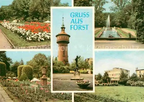 Forst Lausitz Rosengarten Wasserturm Konsum Warenhaus Kat. Forst Lausitz