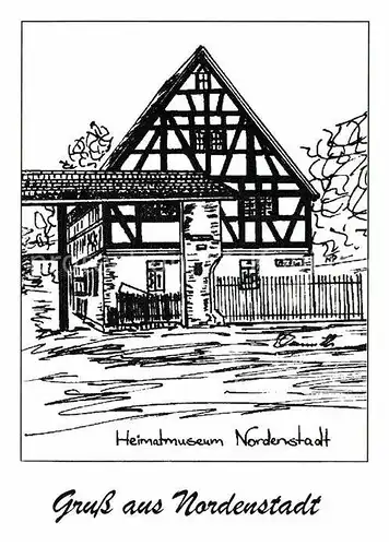 Nordenstadt Heimatmuseum Turmstrasse Kreidezeichnung Kat. Wiesbaden