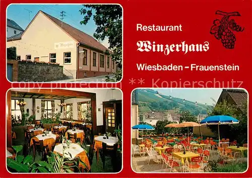 Frauenstein Wiesbaden Winzerhaus Restaurant Kat. Wiesbaden