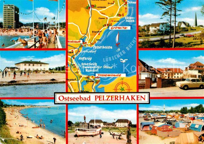 Pelzerhaken Ostseebad Strand Zeltplatz Panoramakarte Nr. de16784