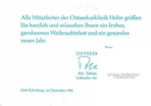 Schoenberg Holstein Ostseekurklinik Holm Kat. Schoenberg (Holstein)