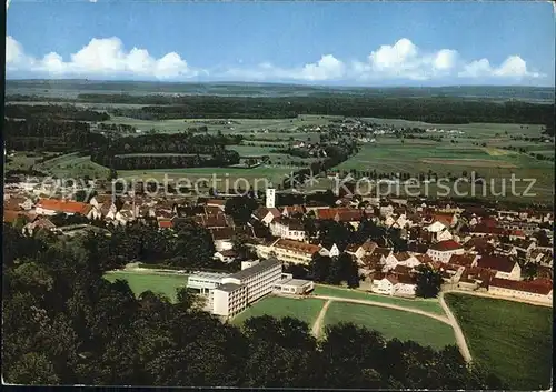 Aulendorf Fliegeraufnahme mit Parksanatorium Kat. Aulendorf