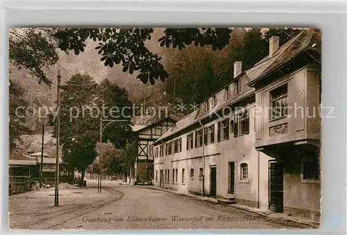 Kirnitzschtal Gasthaus Lichtenhainer Wasserfall Kat. Kirnitzschtal