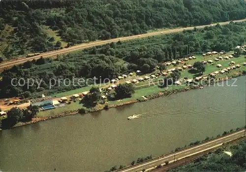 Burgen Mosel Fliegeraufnahme Campingplatz Laguna Kat. Burgen