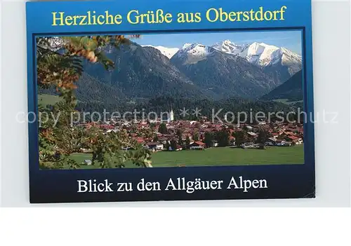 Oberstdorf Gesamtansicht mit Alpen Kat. Oberstdorf