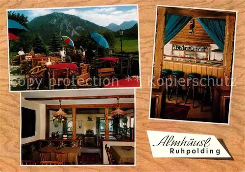 Ruhpolding Almhaeusl Wasen Stube Terrasse Kat. Ruhpolding