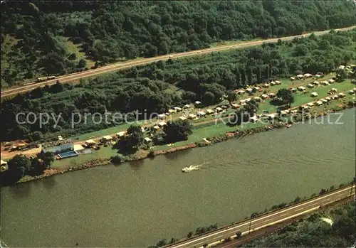 Burgen Mosel Fliegeraufnahme Campingplatz Laguna Kat. Burgen