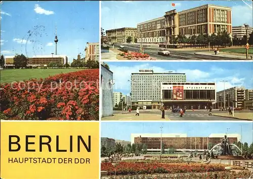 Berlin Palast der Republik Staatsgebaeude Interhotel Palast der Republik Neptunbrunnen Kat. Berlin