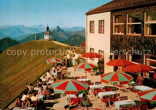 Rottach Egern Wallbergbahn Berggaststaette Wallbergkapelle Zugspitze Kat. Rottach Egern