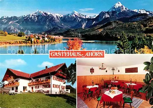 Weissensee Fuessen Gaestehaus Ahorn Kat. Fuessen