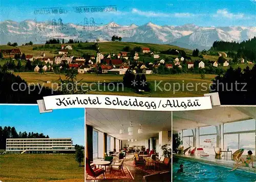 Scheidegg Allgaeu Panorama Kurhotel Kat. Scheidegg