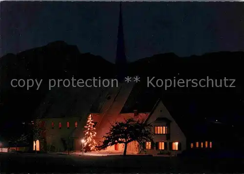 Bayerisch Gmain Christnacht Pfarrkirche Sankt Nikolaus von der Fluee Kat. Bayerisch Gmain
