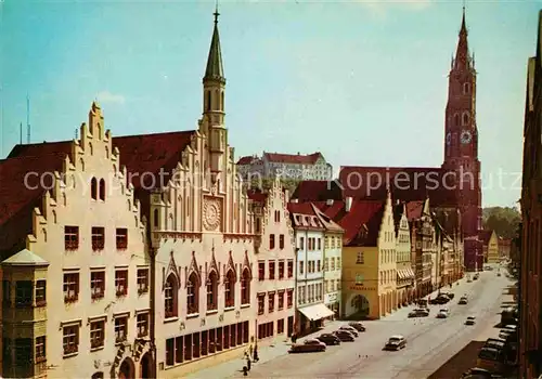 Landshut Isar Altstadt Rathaus Burg Trausnitz Sankt Martin Kat. Landshut