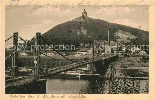 Porta Westfalica Wittekindsberg Kettenbruecke Kat. Porta Westfalica